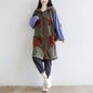 Personality Mid-length Hooded Loose Large Contrast Coats