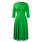 Women's Sleeve Stand Collar Fashion Party Large Dresses