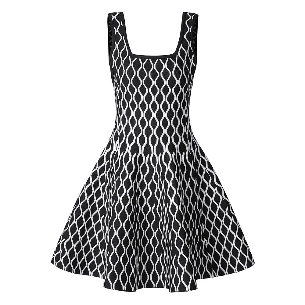 Design High Waist Big Swing Jacquard Inner Wear Fashionable Skirts