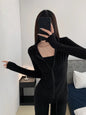 Autumn Simple Comfortable Tight-fitting Cinched Single-breasted Drawstring Trousers Suits