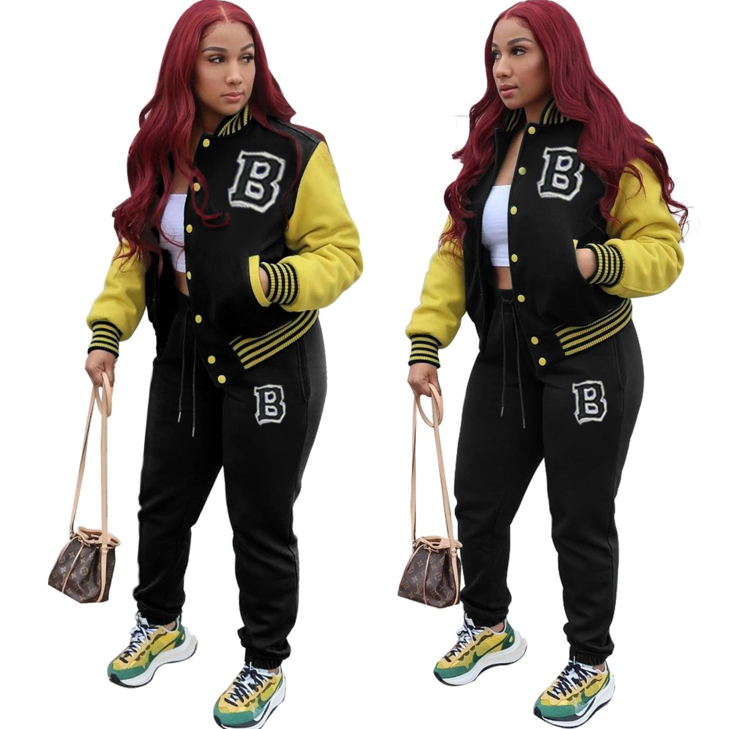 Charming Creative Baseball Set Letter Two-piece Suits