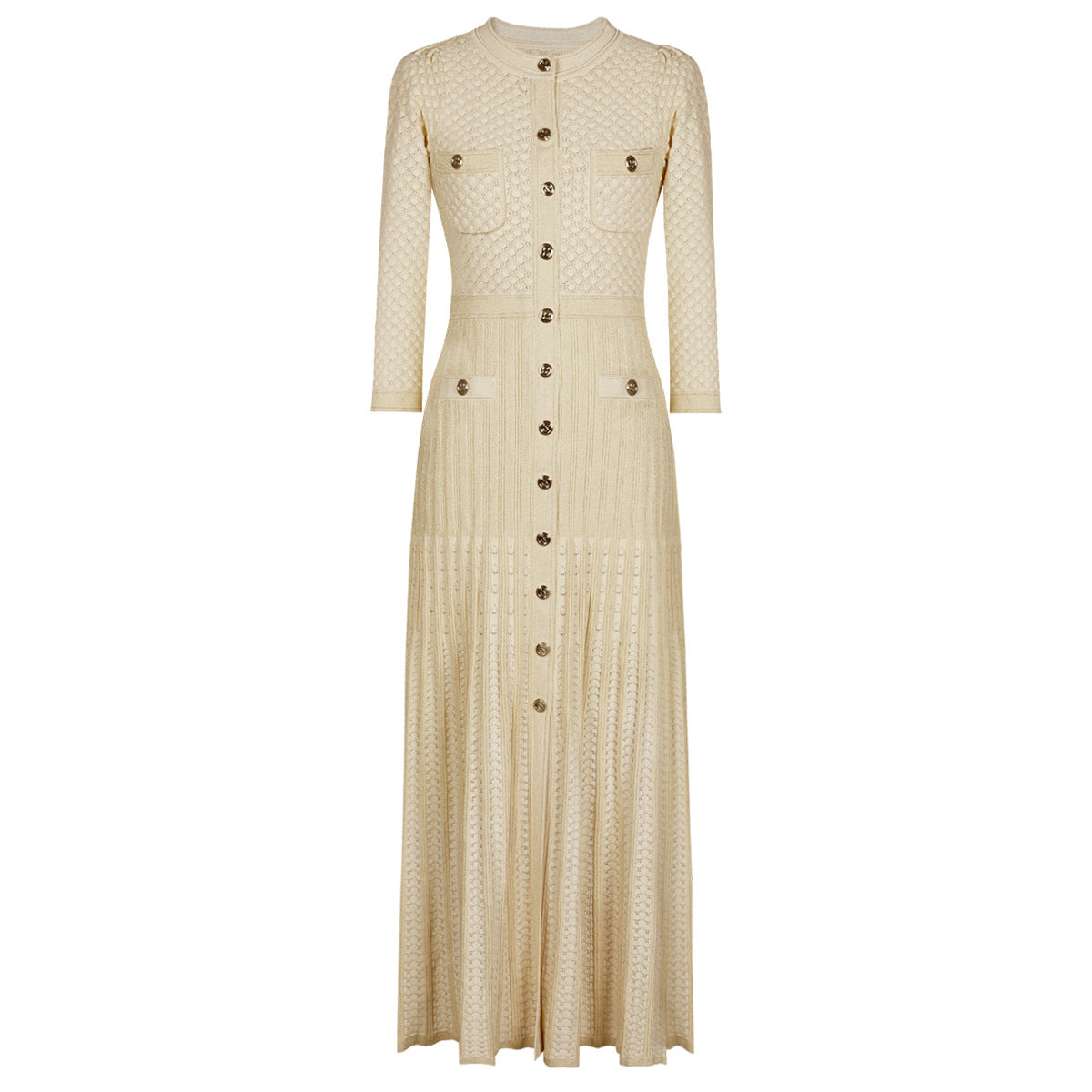 Fashion Knitted Round Neck Slim Slimming Dresses