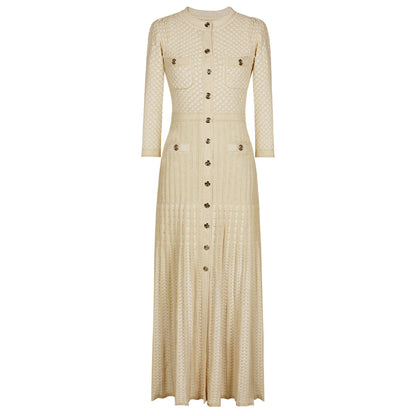 Fashion Knitted Round Neck Slim Slimming Dresses