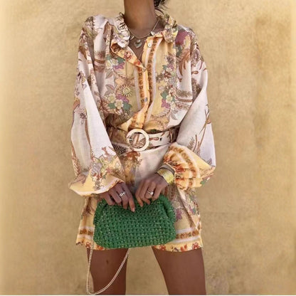 Spring Palace Style Stand-up Collar Puff Suits