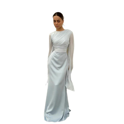Women's Lace Up Long Sleeve Dress Elegant Dresses