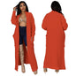 Women's Fashion Casual Long-sleeved Long Solid Color Sweaters