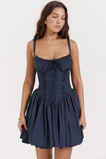 Women's Sexy Lace Patchwork Sling Small Female Dresses