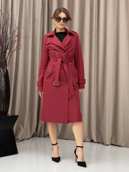 Women's Double Breasted Dust Classic British Style Jackets