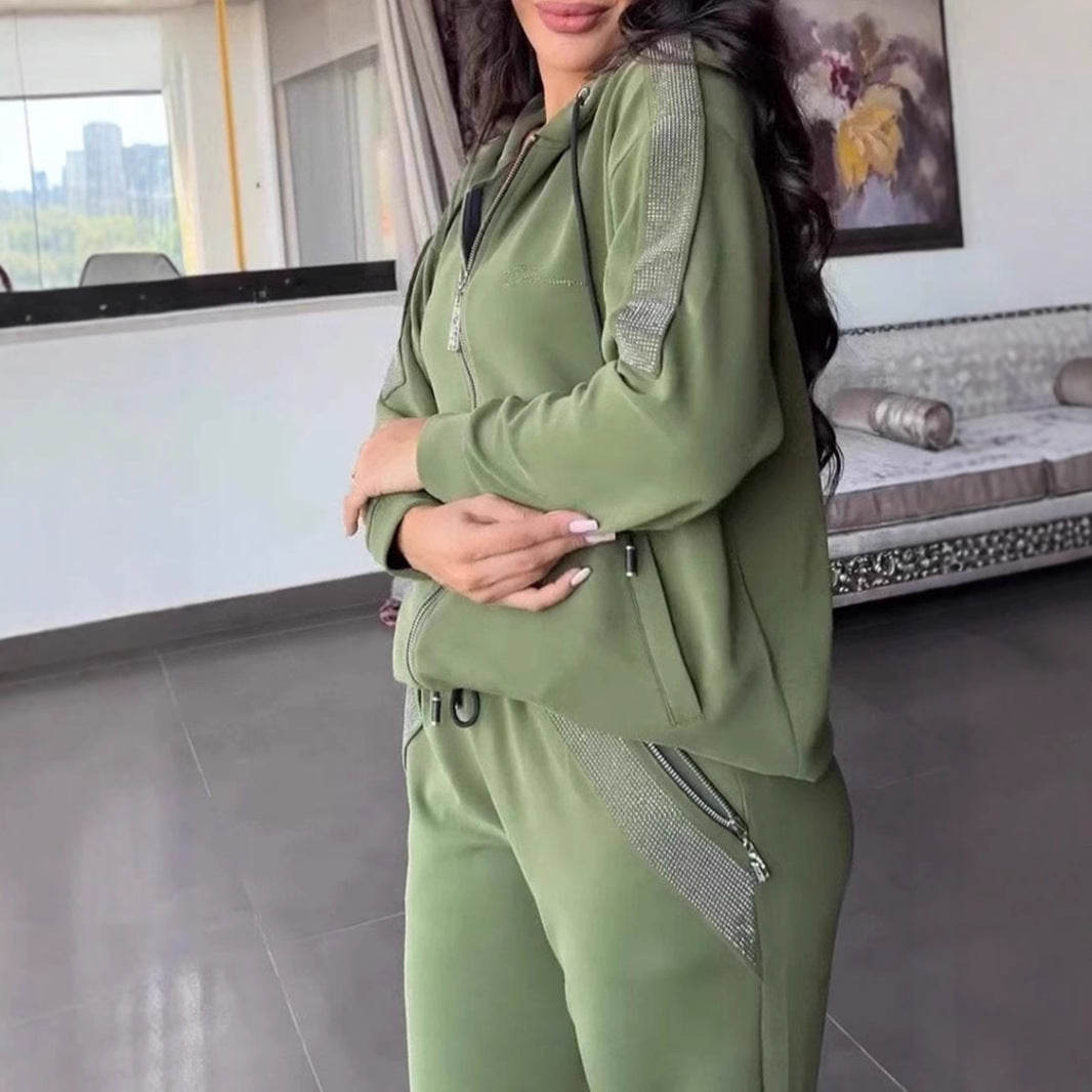 Durable Casual Long Sleeve Trousers Set Suits
