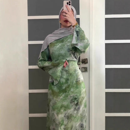 Women's Artistic Sense Elegant Fashion Long Sleeve Dresses