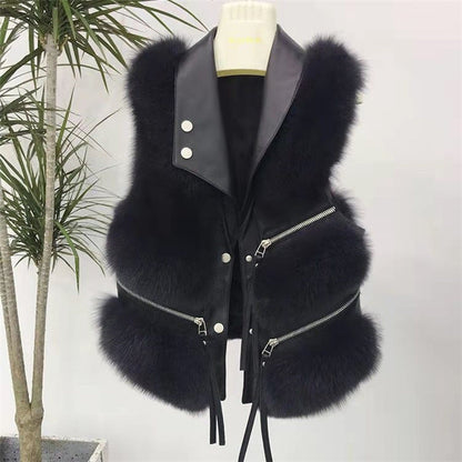 Women's Unique Trendy Faux Fox Fur Coats