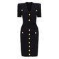 Fashionable Knitted Slim Fit Slimming Sleeve Dresses