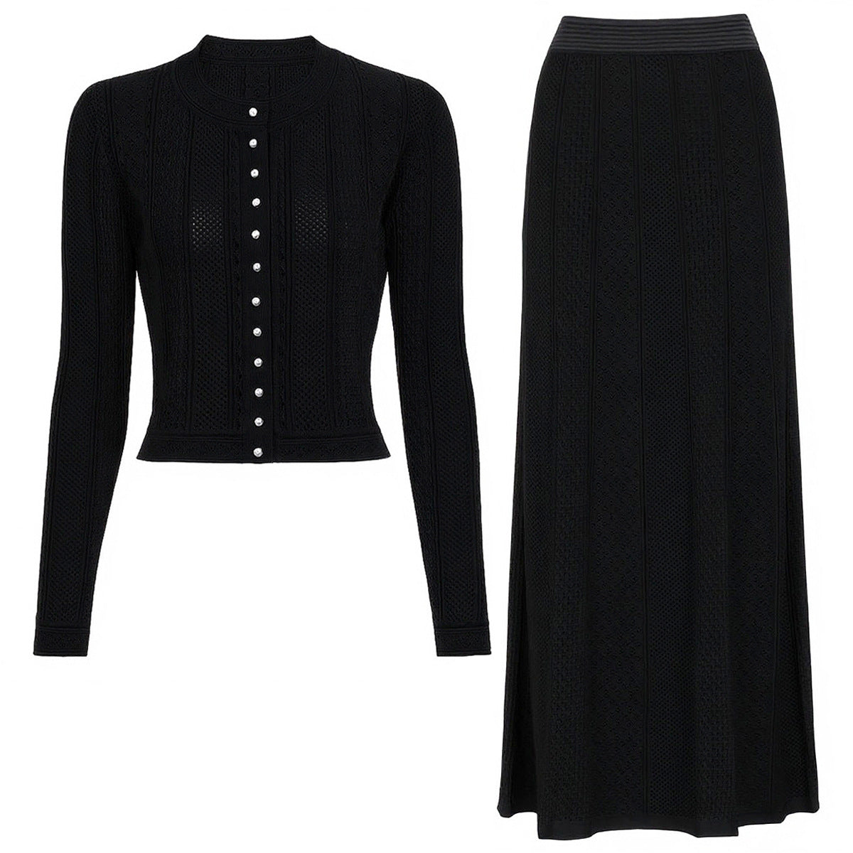 High Quality Long Sleeve Lady Knitted Suits