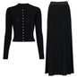 High Quality Long Sleeve Lady Knitted Suits