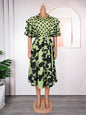 Women's Printed Shirt Dress A- Line African Dresses