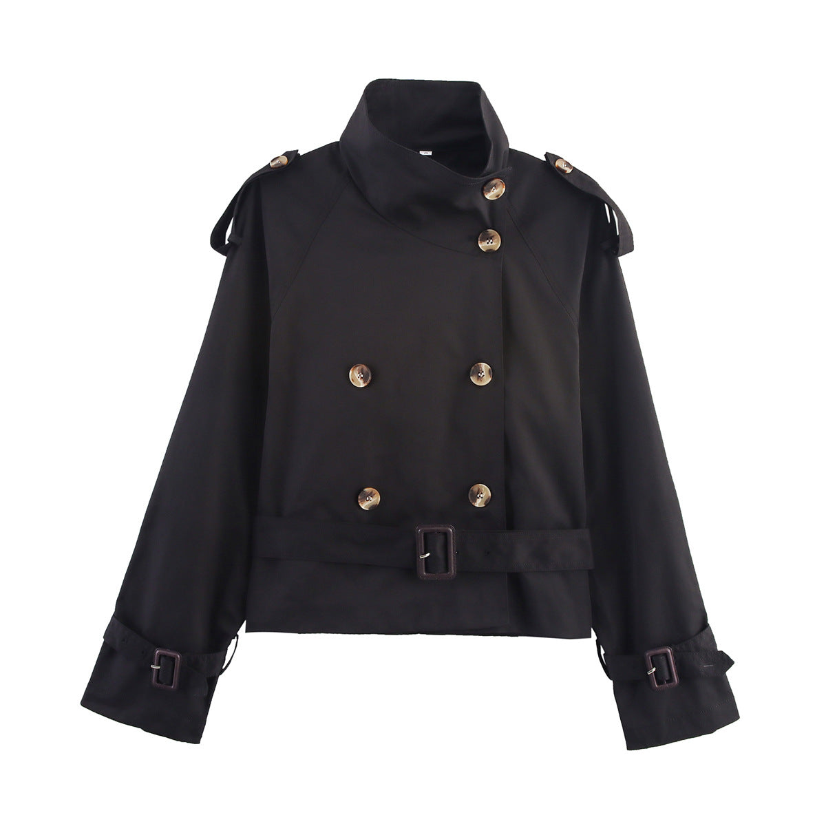 Women's Lapel With Belt Ornament Trench Coats