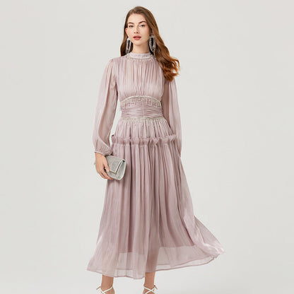 Design Fimbrilla Diamond Decorations Luminous Pleated Dresses