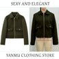 Women's Zipper Ornament Soft Retro Double Pocket Coats