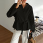 Women's Leisure Vacation Strap Long Sleeve Coats