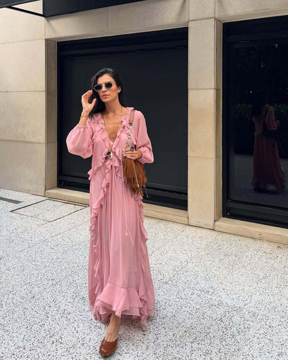Women's Classy Laminated Decoration Long Dress Dresses