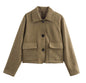 Women's Fashionable Old Money Style Suede Jackets
