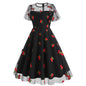 Women's Mesh Heart-shaped Valentine's Day Waist Dress Dresses