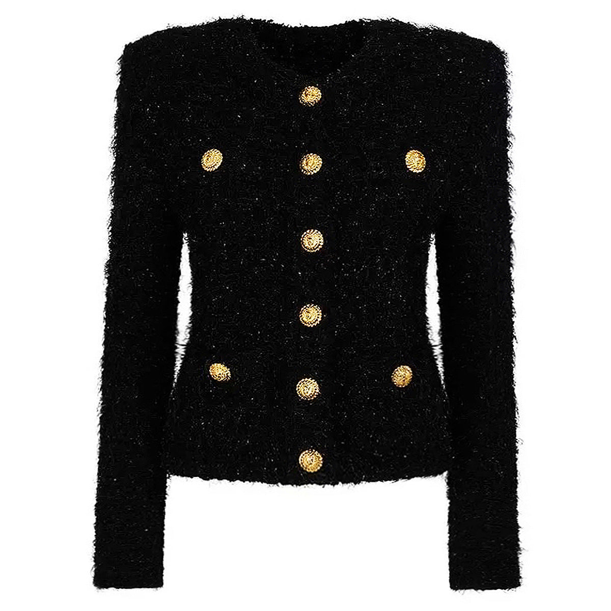 Women's Quality Spring Autumn Long Sleeve Round Jackets