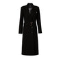 Quality Fabric Long Single-breasted Lace Up Trench Coats