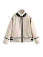 Lamb Wool Female Motorcycle Fur Integrated Coats