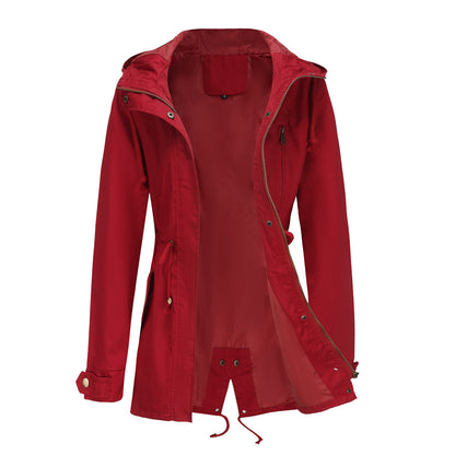 Women's Cotton Anorak Loose Solid Color Coats