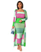 Fashion Temperament Printed Multicolor Two-piece Set Suits