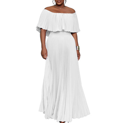 Women's Classy Sexy Pleated Maxi Dress Dresses