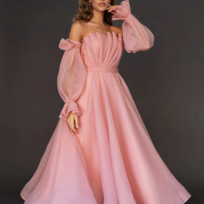 Women's Raglan Sleeve Solid Color Gown Dress Dresses