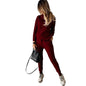 Women's Turtleneck Solid Color Fashion Casual Trousers Sweaters