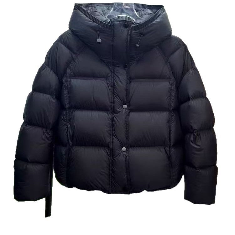 Women's Color Puff Hood Loose Cotton Padded Coats
