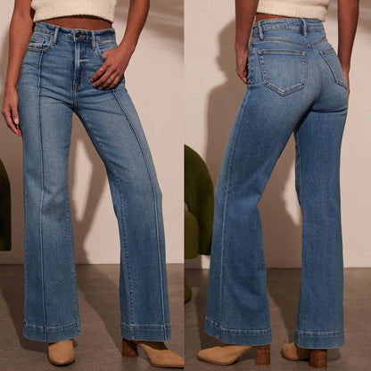 Women's Stretch Washed Stretchy Trousers Fashionable Temperament Jeans