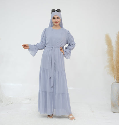 Turkey Encounter Elegant Chiffon Wrinkle Two-piece Dresses