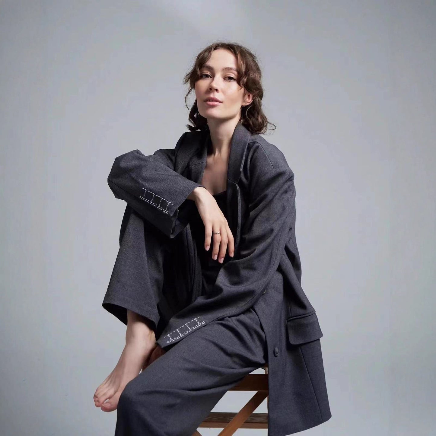 Women's Spring Korean Style Loose Temperament Slimming Straight Suits