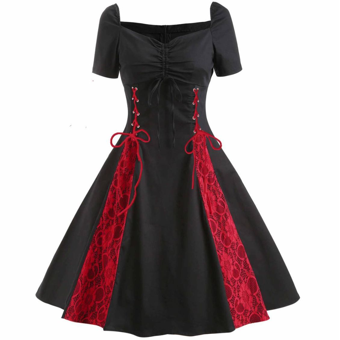 Women's Gothic Dark Style Dress Lace Sexy Off Dresses