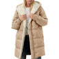 Hooded Cotton Long Sleeve Double-sided Veet Slim Coats
