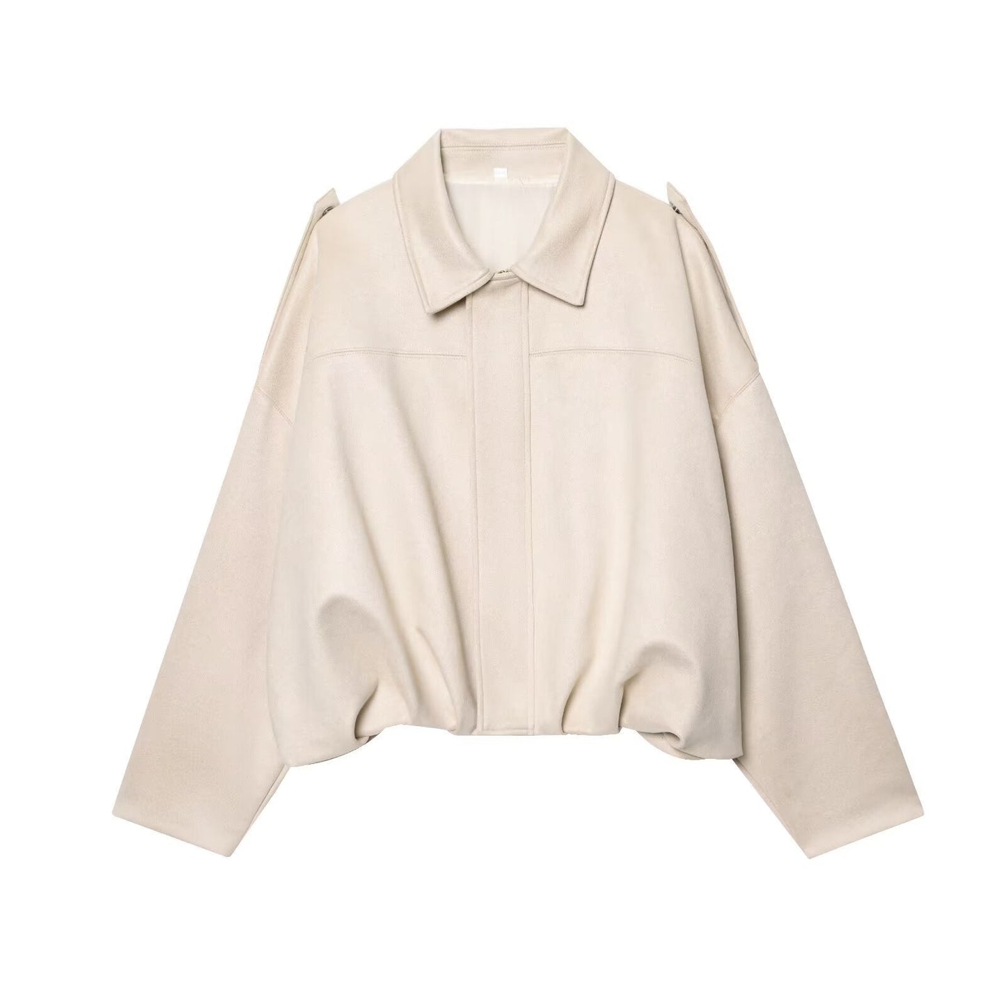 Women's Attractive Suede Texture Effect Bomber Jackets