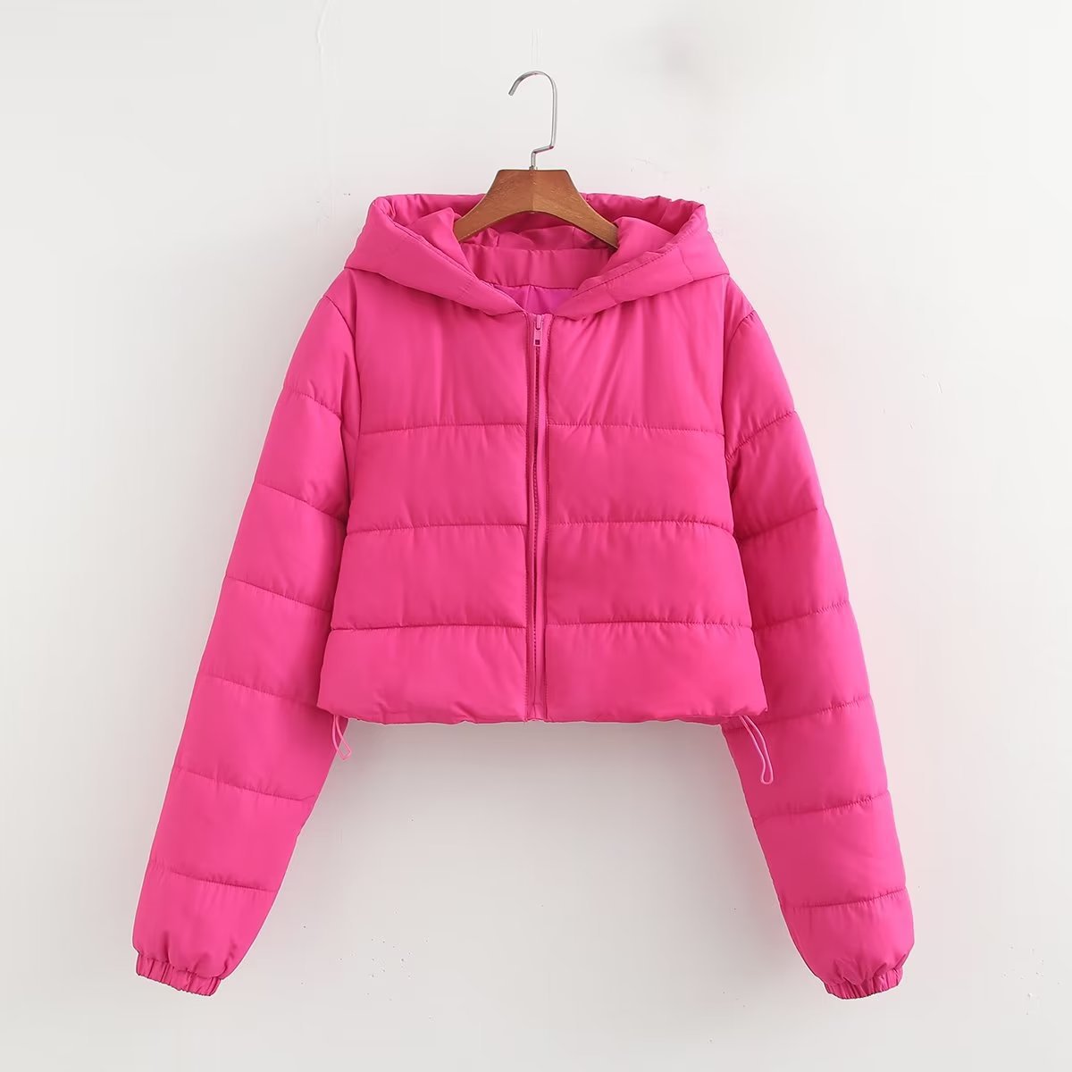 Women's French Casual Fashion Hooded Hand Plug Coats