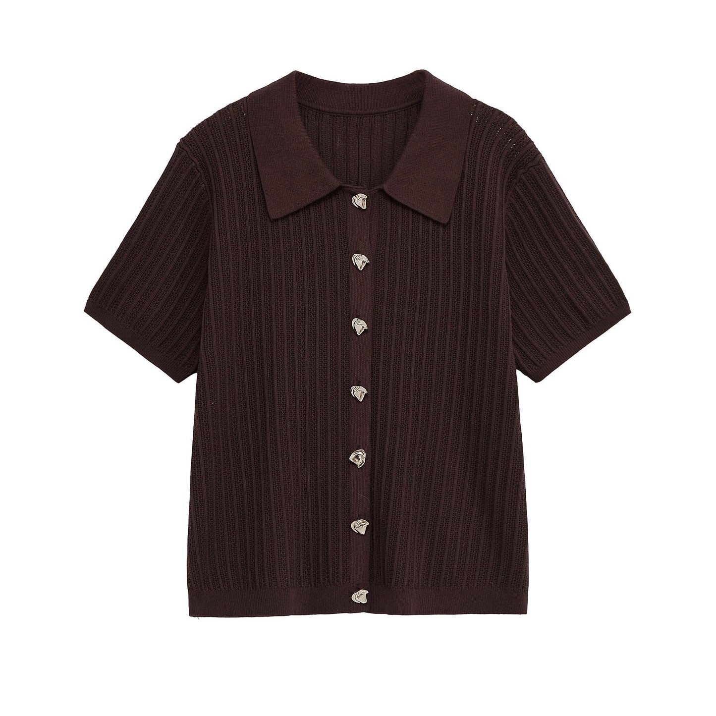 Glamorous Summer Short-sleeved Knitted Smart Trousers Suits