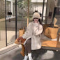 Women's Environmental Protection Artificial Plush Overcoat Mid-length Coats