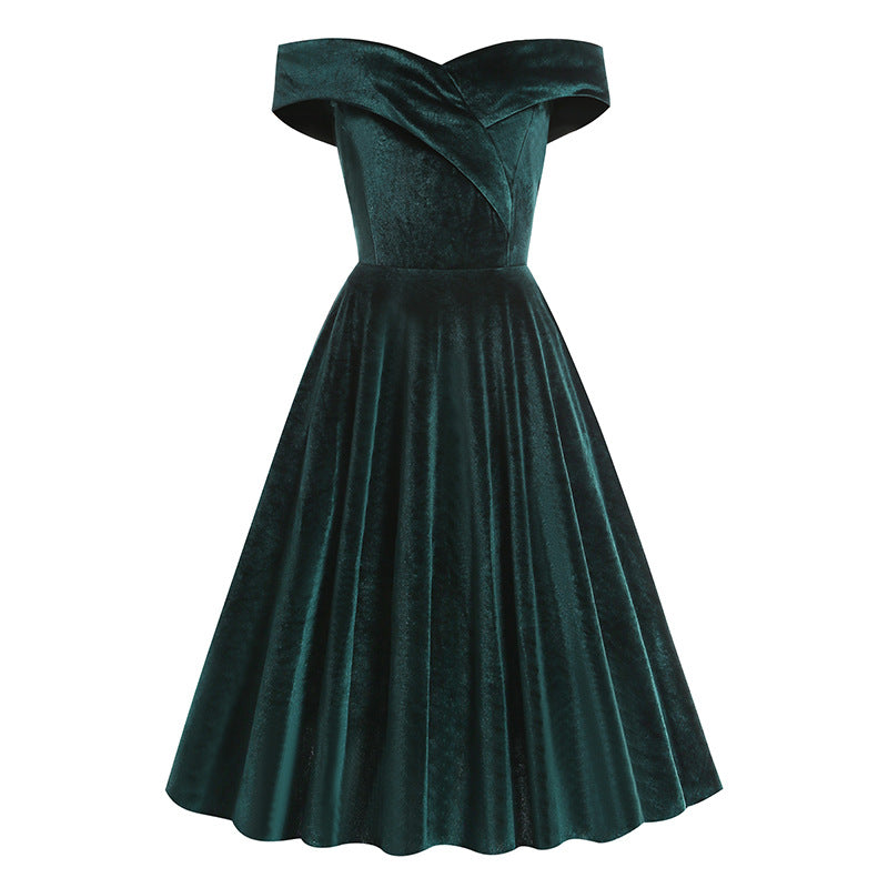 Christmas Dress Retro Big Swing Waist Dresses