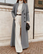 Women's Casual Long Color Warm Woolen Coats