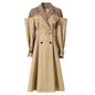 Women's Pieces Collar Trench Mid-length Autumn Design Sense Coats