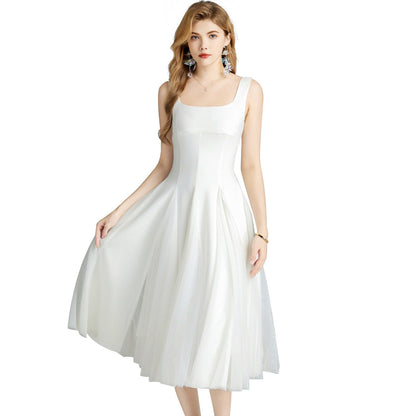 Women's Dress Summer Stitching Mesh Puffy Fairy Dresses