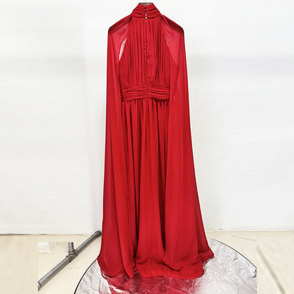 Summer Fashionable Elegant Chiffon Pleated Long Dresses
