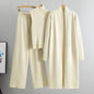 Lazy Temperament Knitting Sleeveless Three-piece Set Suits